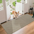 BEQHAUSE Dirt Trapper Door Mat 24" x 60", Doormat Non-Slip Entryway Rugs Washable, Dog Door Mat Stain Resistant and Absorbent Welcome Floor Mat for Front Back Door, Muddy Wet Shoes & Paws, Beige