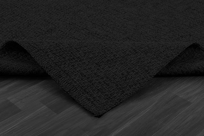 Easy Jute Rug 5x7 Indoor Outdoor Natural Rugs Solid Fiber Rug Woven Area Rug Boho Easy Clean Inside Carpet for Living Room Bedroom Dining Room Hallway or Outdoor Patio Porch (5 X 7 Dark Grey)