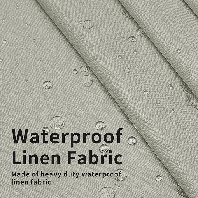 Easy-Going Linen Look 100% Blackout Curtain 52x63 Inch Window Curtain Drapes for Bedroom, Living Room Thermal Insulated Room Darkening (Set of 2 Panels, Stone)