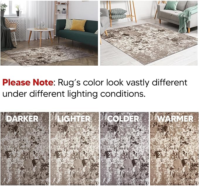 Keen Home Design Area Rugs - 2x18 Non-Shedding, Abstract Rugs for Kitchen, Living Room, Bedroom, Dining Room, Entryway - Size: 2'8" x 18', Multi