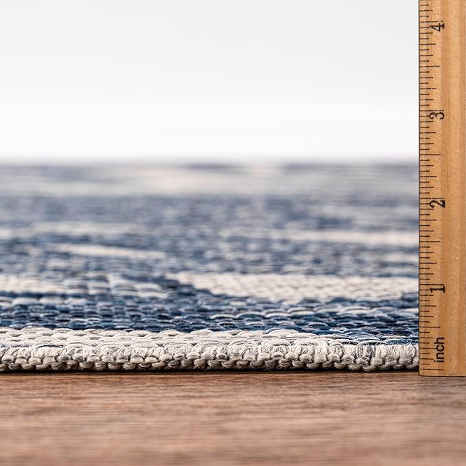 Keen Home Design Terrace Outdoor Throw Rug - 3x5 Washable Indoor/Outdoor Rug for Patio, Kitchen, Balcony, Beach, Garden, Deck and Porch, Size: 3'x5'