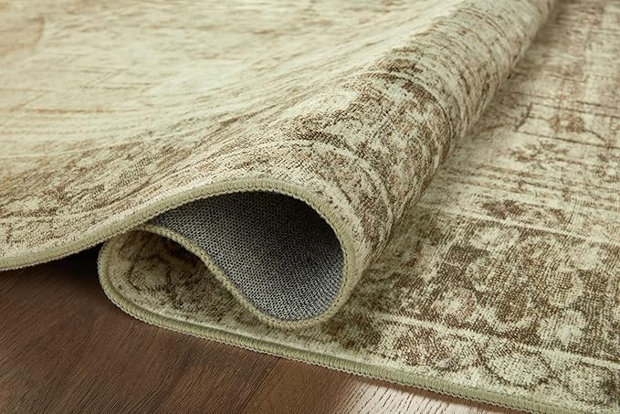 Loloi Magnolia Home by Joanna Gaines Banks Collection BAN-06 Natural/Granite 8'-6" x 11'-6", .13" Pile Height, Machine Washable, Area Rug