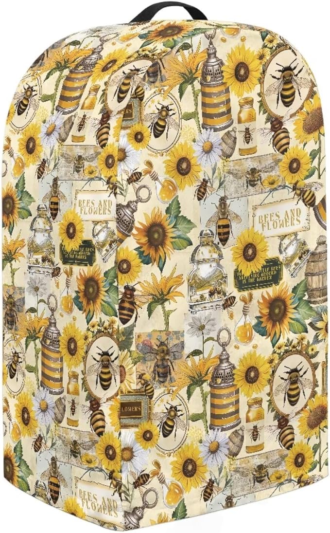 Blender Cover Stand Mixer Covers Sunflower Bee Anti Fingerprint Dust Covers Juicer Cover for Home Kitchen Universal Appliance