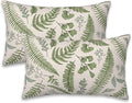 Leaves and Herbs Throw Pillow Cover Case Vintage Floral Botanical Throw Pillows Set of 2 Super Soft Pillow Covers 20x12 Inches Farmhouse Home Decor for Living Room Bedroom Sofa Couch Cushion Cover