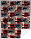CARSTENS, INC. Ultra Premium Super Soft Plush Sherpa Fleece Oversized Throw Blanket 54" x 68", Lake House