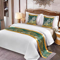 Bed Runner for Guest Room，Luxury Bed Runner，Wedding Bed Runner，Embroidered Bed Runner，Breathable Washable，Hotel Decor，Bed Decorations ，for Home Hotel Decorations(L,50 * 260cm)