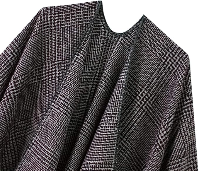 Women's Vintage Pattern Open Front Poncho Cape Shawl Winter Shawl Wraps