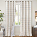 Navy Blue Plaid Patterned Curtains Thermal Insulated - 96 Inches Extra Long Total Linen Blackout Curtains for Living Room, Boho Drapery for Farmhouse Bedroom 52x96 Inch 2 Panels