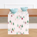 Solino Home Christmas Table Runner 108 Inches Long - 100% Pure Linen Print Table Runner 14 x 108 Inch - Handcrafted and Machine Washable - Modern Christmas, New Year