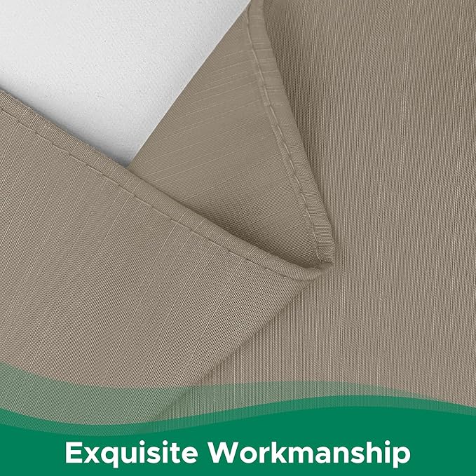 Biscaynebay Wrap Around Bed Skirts for Twin & Twin XL Beds Short Drop of 12", Taupe Adjustable Elastic Dust Ruffles Easy Fit Wrinkle Resistant Silky Luxurious Fabric Machine Washable
