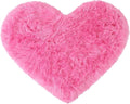 uxcell Heart Shaped Rugs for Bedroom,Small Aesthetic Carpet Girls,Cute Shaggy Floor Mirror Mat,Pastel Furry Throw Rug 2.3ftx3ft, Rose Red