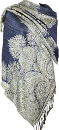 Achillea Big Paisley Pashmina Shawl Wrap for Women – Elegant Scarf for Weddings, Evening Dresses, Festivals & Daily Wear