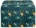 Flowers Hedgehog Printed 4 Slice Kitchen Machine Covers, Dustproof Toaster Cover Fits Most Standard Toaster, Small Kitchen Appliance, Bread Maker Protector