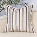 Yangest Beige Striped Throw Pillow Cover Multicolor Velvet Cushion Cover Modern Bohemian Pillowcase for Sofa Couch Bedroom Living Room Home Christmas Decoration,18x18 Inch