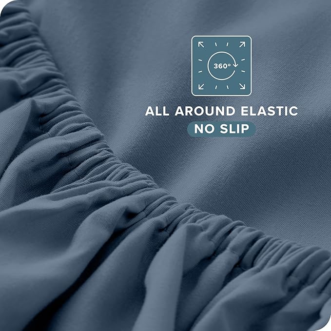 Bare Home Twin XL Sheet Set - College Dorm Size - Luxury 1800 Ultra-Soft Microfiber Twin Extra Long Bed Sheets - Deep Pockets - Easy Fit - Extra Soft - 3 Piece Set - Bed Sheets (Twin XL, Bering Sea)