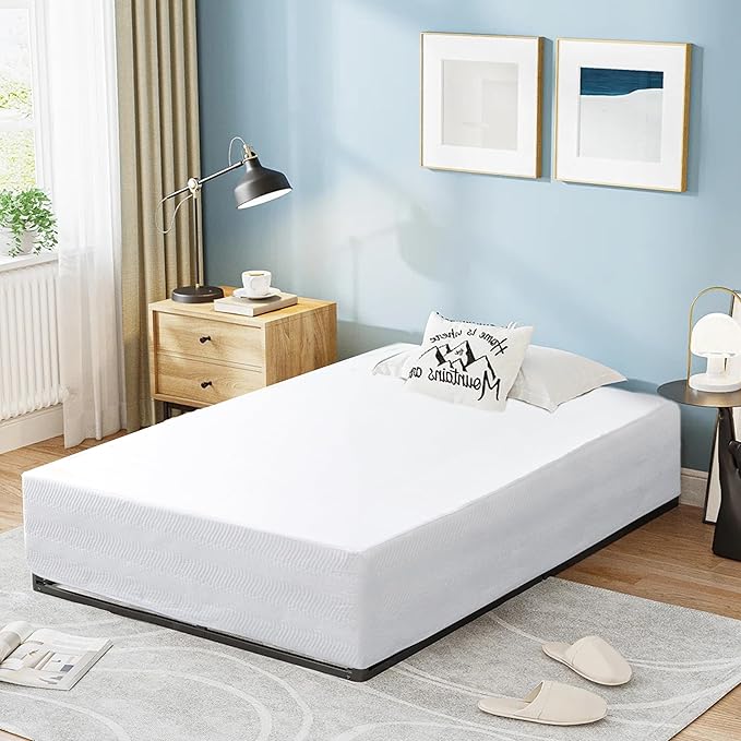 Queen Bed Skirt-Box Spring Cover with 16 Inch Tailored Drop,Wrinkle and Fade Resistant Hotel Wrap Around Bed Skirts,Bed Frame Cover (Wave Pattern White, Queen-16 Drop)