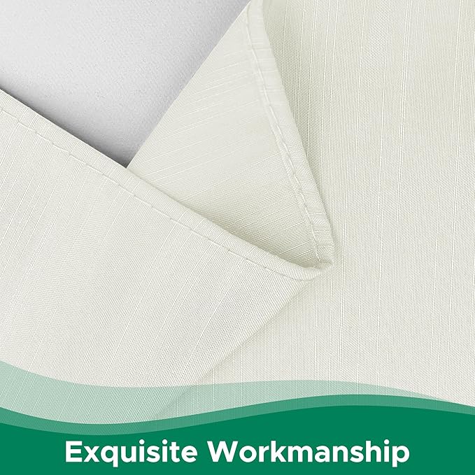 Biscaynebay Wrap Around Bed Skirts for Twin & Twin XL Beds 21" Long Drop, Ivory Adjustable Elastic Dust Ruffles Easy Fit Wrinkle Resistant Silky Luxurious Fabric Machine Washable