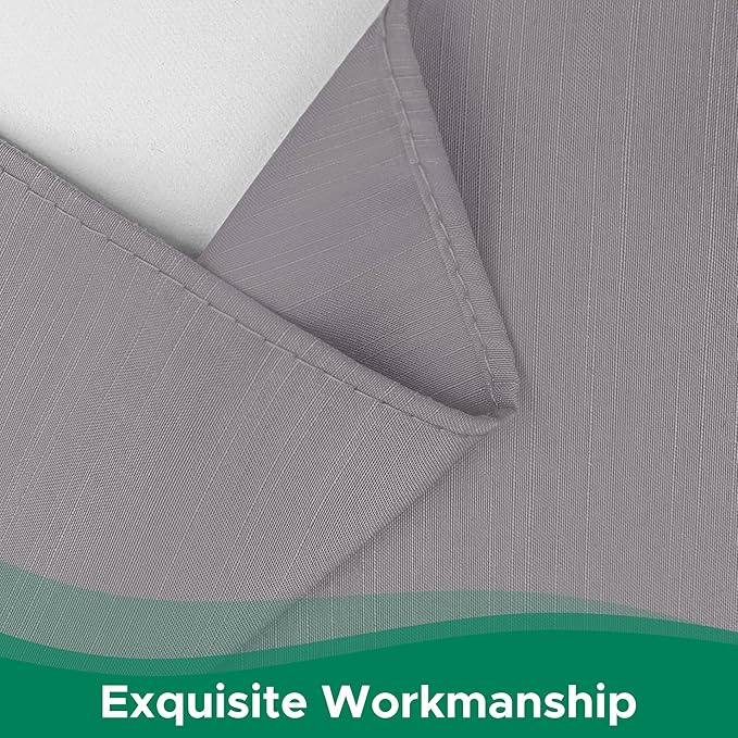 Biscaynebay Wrap Around Bed Skirts for Twin & Twin XL Beds Short Drop of 12", Silver Grey Adjustable Elastic Dust Ruffles Easy Fit Wrinkle Resistant Silky Luxurious Fabric Machine Washable