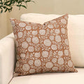 Amor Virisso Floral Throw Pillow Covers 20x20 Block Print Pillow Covers Vintage Neutral Couch Pillows for Living Room Farmhouse Decorative Accent Sofa Pillows, Brownish Orange