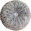 Round Throw Pillow, 13.7" Soft Glitter Sequin Pleated Pumpkin Decorative Round Pillow Circle Floor Pillow Cushions for Sofa Bed Chair Living Room Floor Home Decoration, Silver