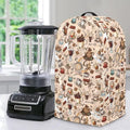 Brown Coffee Themed Patterns Blender Dust Cover Food Processor Cover Coffee Machine Appliance Covers for Kitchen Counter Blender Covers for Kitchen Machine