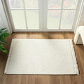 LUXE WEAVERS Solid Machine Woven Cream 2x3 Area Rug, Indoor Stain-Resistant Carpet