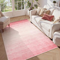 Wonnitar Washable Light Pink Rug, 5x7 Modern Ombre Rugs for Living Room, Non-Slip Abstract Area Rug for Bedroom Girls, Non-Shedding Soft Large Throw Carpet for Bathroom (Pink, 5'x7')