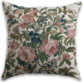 Vintage Floral Throw Pillow Covers, Vintage Flower Pattern Double Sided Cushion Cover, Indoor and Outdoor Home Art Decor Pillowcase for Sofa or Bedroom Decor 18x18inches (Green&Pink, 18x18inches)