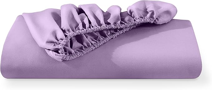 Bare Home Fitted Bottom Sheet Twin XL Size - Premium 1800 Microfiber - Ultra-Soft Hotel Luxury - Deep Pocket - Durable and Long Lasting (Twin XL, Lavender)