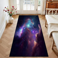 Galaxy Area Rug Bedroom Living Room for Girls Kids Boys Carpet Nebula Vortex Throw Rugs Purple Blue Cloud Floor Mat 79 in x 39 in