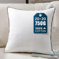 Phantoscope 20x20 Pillow Inserts, Decorative Throw Pillow Inserts with 100% Cotton Jacquard Cover, Virgin Fiber Pillow Sham Stuffer, Square Couch Cushion Pillows, Pack of 1, 20x20 Inch