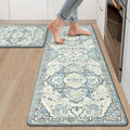 Ileading Anti Fatigue Kitchen Rugs Sets of 2 Cushioned Kitchen Mats for Floor Waterproof Kitchen Mat Set Non Slip Comfort Standing Mat for Kitchen, Office, Sink, Laundry