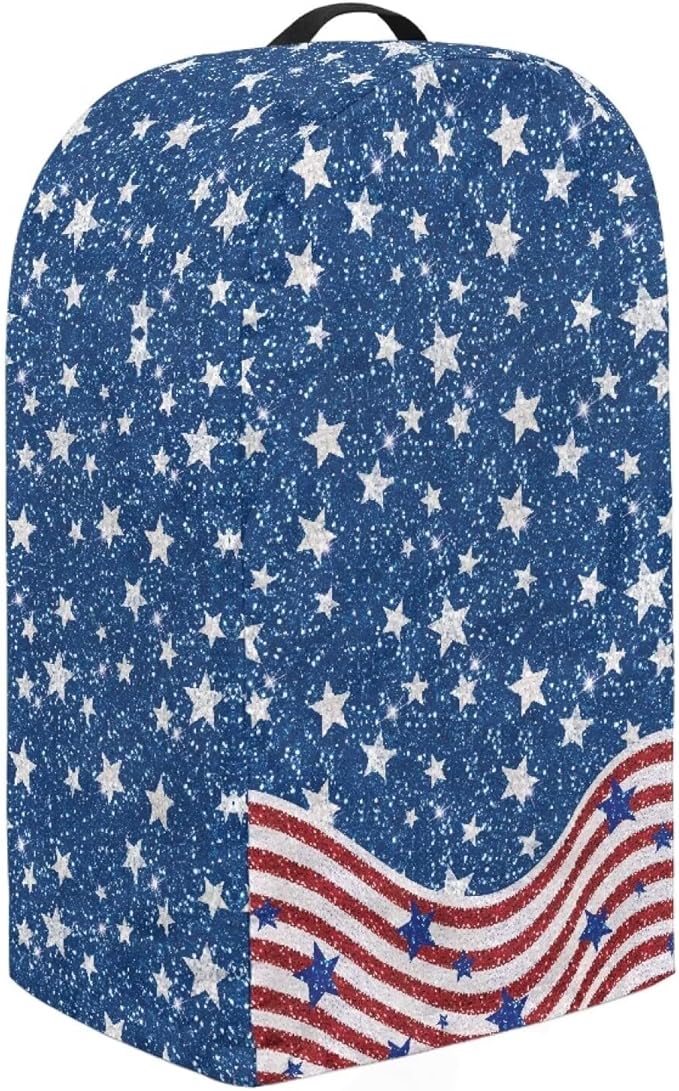 USA Flag Print Blender Dust Cover Stand Mixer or Coffee Maker Appliance Covers with Drawstring Anti Fingerprint Polyester Dust Proof Stain Resistant Blender Cover for Kitchen