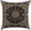 Vintage Boho Floral Print Throw Pillow Cover 18x18 - Brown, Black - Retro Rust Floral Decor Pillowcase | Indoor Outdoor Cushion Case for Sofa Bed Living Room Bedroom Home (Beige&Black, 18x18inch)