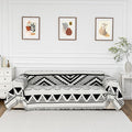 MYSKY HOME Couch Cover for Sectional Sofa Set Boho Geometric Furniture Sofa Cover Washable for Dog Cat Pets Couch Cover 3 Seat Sofa Chenille Couch Protector Multi-Use Couch Cover Blanket, 71" X134"
