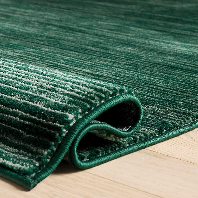 SAFAVIEH Vision Collection Area Rug - 5' Square, Dark Green, Modern Ombre Design, Non-Shedding & Easy to Clean, Ideal for Living Room, Bedroom, Dining Space (VSN606Y)