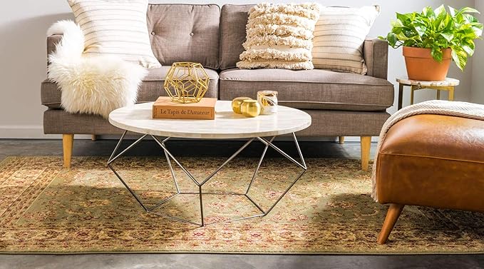 Unique Loom Voyage Collection Traditional Oriental Classic Intricate Design Area Rug (10' 0 x 13' 0 Rectangular, Green/Ivory)