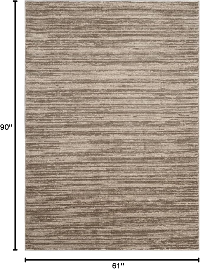 SAFAVIEH Vision Collection Area Rug - 5'1" x 7'6", Light Brown, Modern Ombre Design, Non-Shedding & Easy to Clean, Ideal for Living Room, Bedroom, Dining Space (VSN606C)