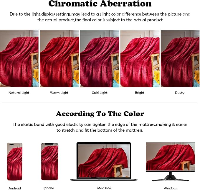 NEWCOSPLAY Super Soft Throw Blanket Red Premium Silky Flannel Fleece Leaves Pattern Lightweight Bed Blanket All Season Use (Red, Throw(50"x60"))