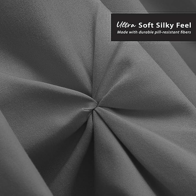 Nestl Grey Bed Skirt Cal King Size, Pinch Pleat Cal King Bed Skirt, 14" Inch Drop Cal King Bedskirt, Hotel Quality Grey Bed Skirts, Microfiber Bedskirt for Cal King Bed, Grey Cal King Bed Skirt