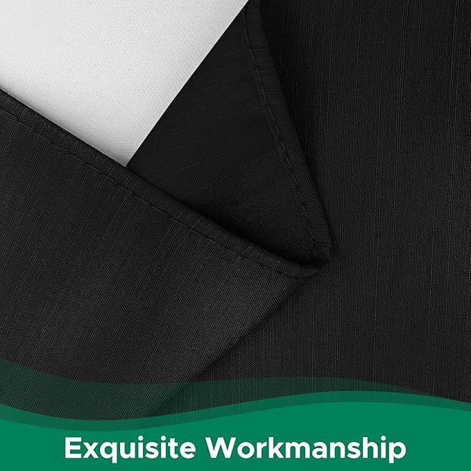 Biscaynebay Wrap Around Bed Skirts for Full & Full XL Beds 21" Drop, Black Adjustable Elastic Dust Ruffles Easy Fit Wrinkle Resistant Silky Luxurious Fabric Machine Washable