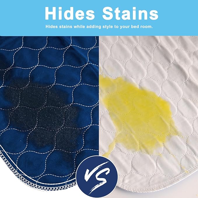 Waterproof Pads for Bed 24x36 Inch( 4pack),Heavy Absorbency Incontinence Pads for Bed,Washable Bed Pads,Washable Incontinence Pads for Kids,Adults,Elderly,Pets,Hide Stains,Washable Bed Pads for Adults