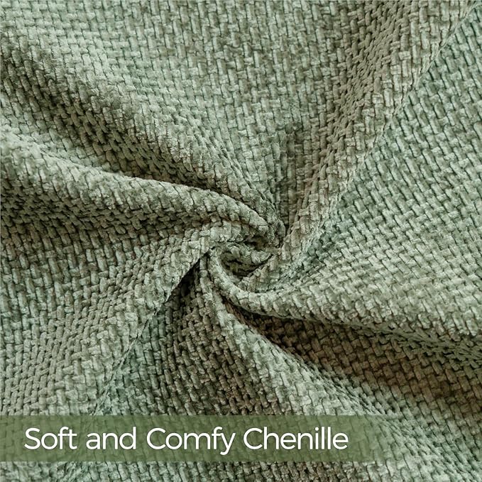 a moment Moss Green Chenille Throw Pillow Covers 22x22 Inch Pack of 2 Modern Decorative Throw Pillow Covers Farmhouse Cross Covers Home Decor for Sofa Bedroom Living Room