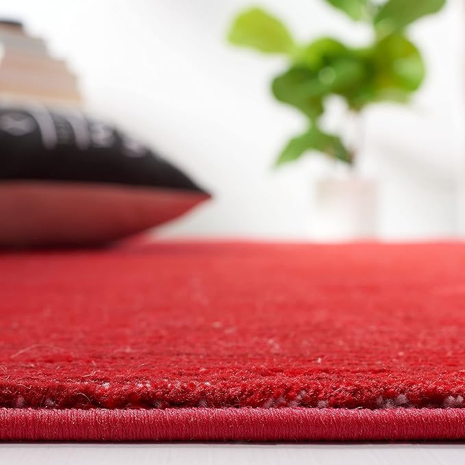 SAFAVIEH Area Rug 4x6 - Vision Collection - Red, Modern Ombre Design, Non-Shedding & Easy to Clean, Ideal for Living Room, Bedroom, Dining Space (VSN606Q)