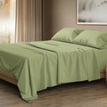 THREAD SPREAD 100% Egyptian Cotton King Size Sheets Set - Luxury 1500 Thread Count Egyptian Cotton Sheets King Size, 17" Deep Pocket, Soft, Cooling Sateen Weave Hotel Quality Bedding Set - Sage Green