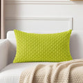 Kevin Textile 12x24 Inch Pillow Cover 1 Pack Boho Christmas Decorative Soft Striped Corduroy Lumbar Farmhouse Accent Rectangle Cushion Case for Living Room Couch Sofa Bed, Christmas Green