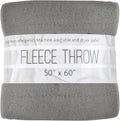 50x60 Throw Blankets, Ultra Soft Hypoallergenic Fleece Fall Throw Blanket for Livingroom, Couch, Chair, Bed, Grey Heather