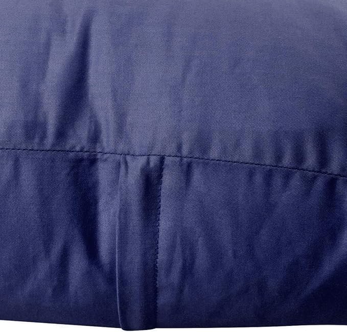 Thmyo 4-Pack 100% Cotton Lumbar Comfortable Solid Decorative Throw Pillow Case Rectangle Cushion Cover Sublimation Blank Pillow Covers Halloween DIY Throw Pillowcase(12x20inch/30x50cm,Dark Blue)