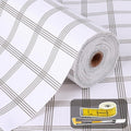 Shelf Liner for Kitchen Cabinets Non Adhesive Drawer Liner Non-Slip Thickened Shelf Liner Paper Strong Easy to Clean for Tool Box Refrigerator with Knife and Tape Measure, White Square, 11.8 x 118 in