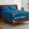 Bedsure Deep Pocket Queen Sheets Set - Fits Mattresses Up to 21 Inches Thick - 4 Piece GentleSoft Bed Sheets, Moisture Wicking, Soft & Cooling Bedsheet & Pillowcases, Easy & Secure Fit, Teal Blue